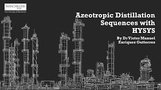 Azeotropic Distillation Sequences with HYSYS [upl. by Lemhar375]