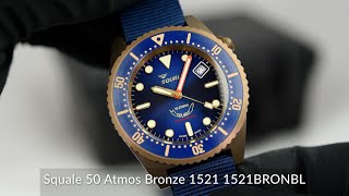 Squale 50 Atmos Bronze 1521 1521BRONBL [upl. by Yrocaj465]