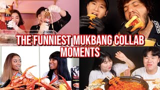 the FUNNIEST mukbang collab moments [upl. by Gonzales]