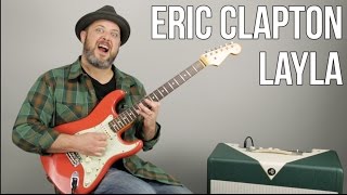 Eric Clapton Layla Electric Guitar Lesson  Tutorial [upl. by Annaik927]