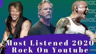 Top 100 Most Listened Rock Songs in 2020 On YouTube [upl. by Ijneb195]