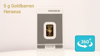 5 Gramm Heraeus Goldbarren [upl. by Weihs]