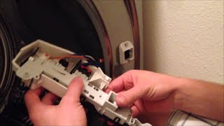 Front Load Washer Door Latch Troubleshooting Replacement  Samsung Washer Repair part DC6400519B [upl. by Osmund345]