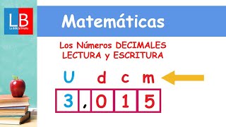 Los Números DECIMALES LECTURA y ESCRITURA ✔👩‍🏫 PRIMARIA [upl. by Hirz696]