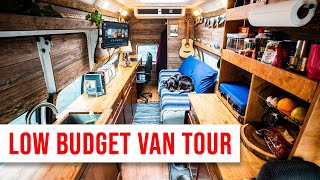 Insanely Unique Low Budget VAN TOUR  Vanlife [upl. by Stanwood]