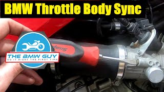 BMW R1100 R1150 R850 Throttle Body Sync DIY How to [upl. by Aninaj]