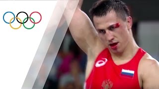 Russias Vlasov claims gold in Mens GrecoRoman Wrestling [upl. by Dibb]