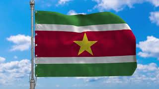 Suriname National Anthem  God zij met ons Suriname  Opo kondreman [upl. by Farika899]