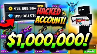 The 1000000 HACKED Pixel Gun 3D Account Tour Everything Unlocked [upl. by Odom]