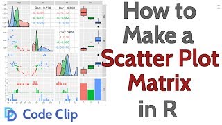 How to Make a Scatter Plot Matrix in R [upl. by Zippel261]