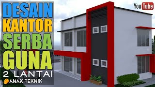 DESAIN KANTOR MINIMALIS 2 LANTAI  ANAK TEKNIK [upl. by Cestar866]