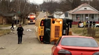 Van Crashes Into School Bus With 31 High School Students [upl. by Avruch]