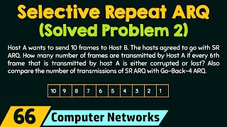 Selective Repeat ARQ Solved Problem 2 [upl. by Erie129]