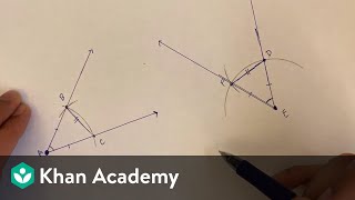 Geometric constructions congruent angles  Congruence  High school geometry  Khan Academy [upl. by Broeder]