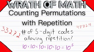 Permutations with Repetition  Combinatorics Permutations and Combinations [upl. by Uda]