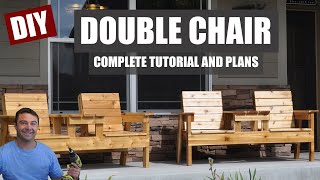 How to Make a Double Chair Bench  DIY Double Chair Version 1  Patio Furniture [upl. by Musser]