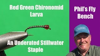 Red Green Chironomid LarvaPhil Rowley Fly Tying [upl. by Noiemad]