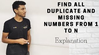 Find all duplicate and missing numbers from 1 to N [upl. by Kial]