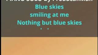 Ella Fitzgerald Blue skies Karaoke [upl. by Yedarb]