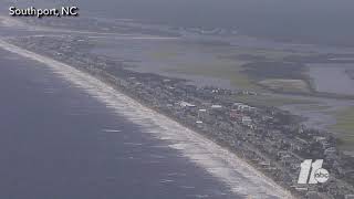 Aerial footage of the beaches at Southport NC [upl. by Namzed]