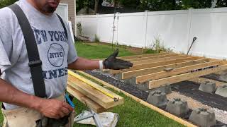 How to build a floating deck DIY ground level Tips for beginner Part 3 unfiltered [upl. by Henrie]