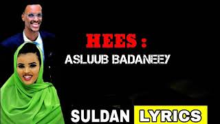 Cabdi jibaar gacaliye ft hibaaq gobaad ASLUUB BADANEEY  lyric 2020 [upl. by Airehs347]