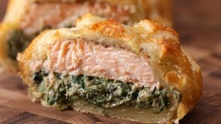 Puff Pastry Salmon Salmon Wellington [upl. by Adiaj]