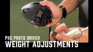 PXG Prototype Driver Weight Settings and Adjustments [upl. by Marcel]