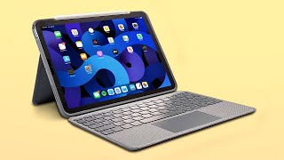 The BEST iPad Air 4 Keyboard Case with Trackpad  Logitech Folio Touch [upl. by Neelrihs]