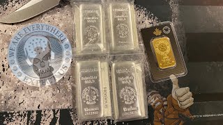 Argor Heraeus 10oz Cast Silver Bars and More Canadian Gold [upl. by Llehsar469]