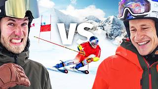 Skirennen gegen besten Skifahrer der Welt Odermatt vs Quast [upl. by Eiraminot]