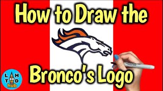 How to Draw the Denver Broncos NFL Logo [upl. by Dickens]