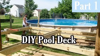 How To Build A Deck Around A Pool  Part 1 [upl. by Flodnar10]