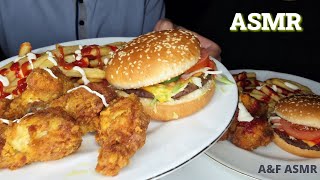 EAT PFC  PERFECT FRIED CHICKEN SPICY WINGS CHEESE BURGER CHIPS  SPICE HUT  MUKBANG  AampF ASMR [upl. by Ladnar320]