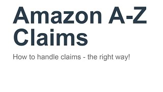 How To Appeal Amazon A to Z Claims And Avoid Suspension 2022 [upl. by Jeffcott845]