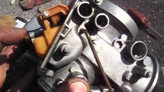 How to adjust motorcycle carburetor floats [upl. by Nylatsirhc257]