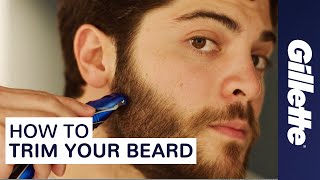 How to Trim Your Beard Beard Grooming Tips  Gillette STYLER [upl. by Anirroc802]