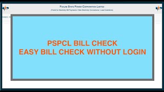 PSPCL Bill Check Without Login [upl. by Acillegna]