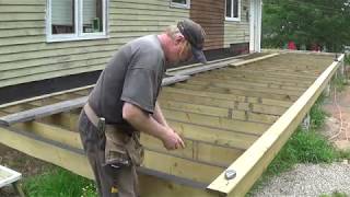 DIY Deck Part 9  Fastening Deck Boards [upl. by Tnahsarp483]