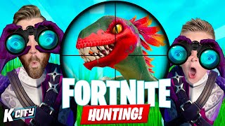 Hunting Dinosaurs in FORTNITE Family Challenge KCity Gaming [upl. by Llertal446]