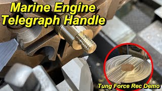 SNS 336 Machining a Bronze Telegraph Handle Tung Force Rec Insert Mill Bandsaw Blade Change [upl. by Jonna]