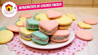 Alfajorcitos de Maizena en colores receta FACIL [upl. by Shaffer584]