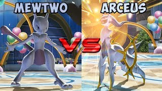 Pokemon battle revolution  Mewtwo vs Arceus [upl. by Neenaej]