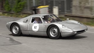 Porsche 904 Carrera GTS Accelerations amp Sound  Vernasca Silver Flag 2016 [upl. by Airamana592]