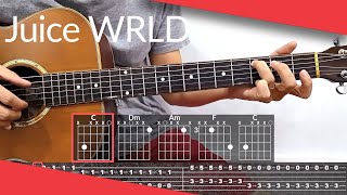 Wishing Well Juice WRLD Guitar Tutorial  Tab Chords [upl. by Orvan]