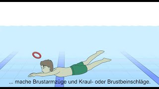 Tauchübung quotTauchring werfenquot – ideal zum Schwimmenlernen [upl. by Sivla83]