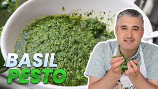 How to Make FRESH BASIL PESTO Like an Italian [upl. by Eetnwahs]