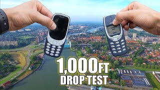 Nokia 3310 vs New Nokia 3310 DROP TEST from 1000 FEET  Durability Review [upl. by Onavlis]