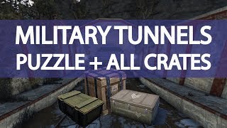 Military Tunnels Guide  THE PUZZLE  CRATES  SCIENTISTS  Rust 2018 [upl. by Eelsha]