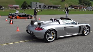 Porsche Carrera GT vs Bugatti Veyron Grand Sport Vitesse [upl. by Ellynn]